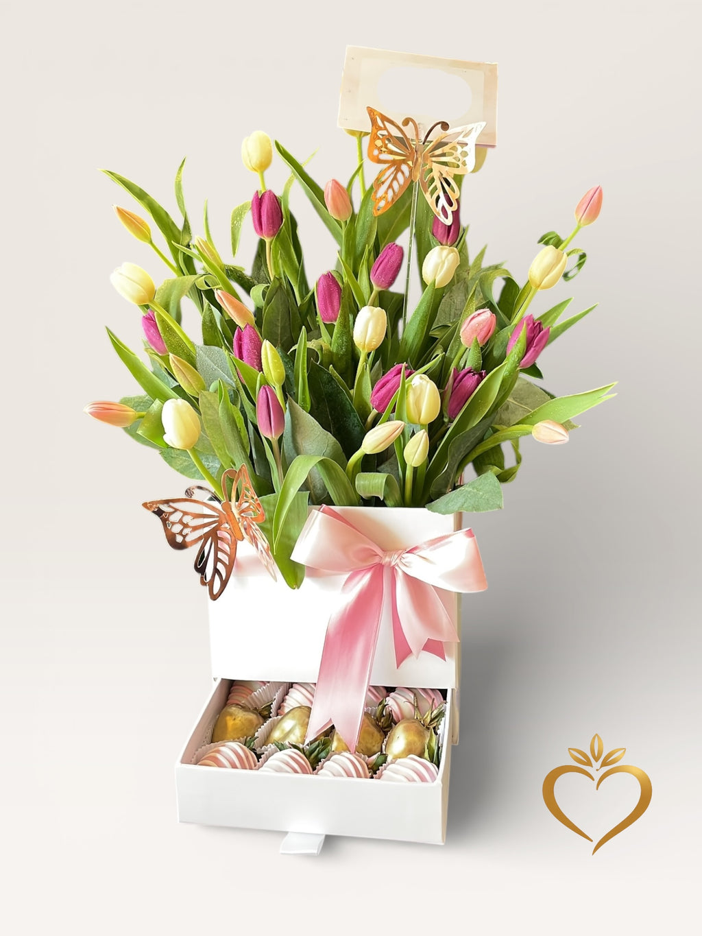 Flowers and Chocolate Gift Set - Luxury Drawer Box Nashville Delivery
