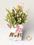 Flowers and Chocolate Gift Set - Luxury Drawer Box Nashville Delivery