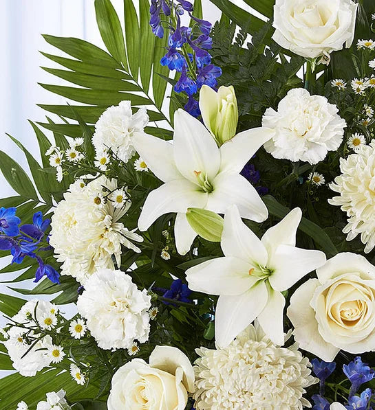 Blue & White Standing Sympathy Spray