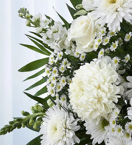 Pure White Standing Funeral Spray