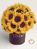 Sunflower Box Arrangement - Bright Flowers in Gift Box Nashville Area