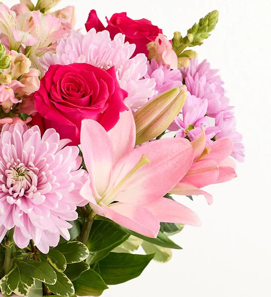 Mother’s Embrace Bouquet - Pink Roses & Lilies  - Delivery  Same Day Mother’s Day Nashville