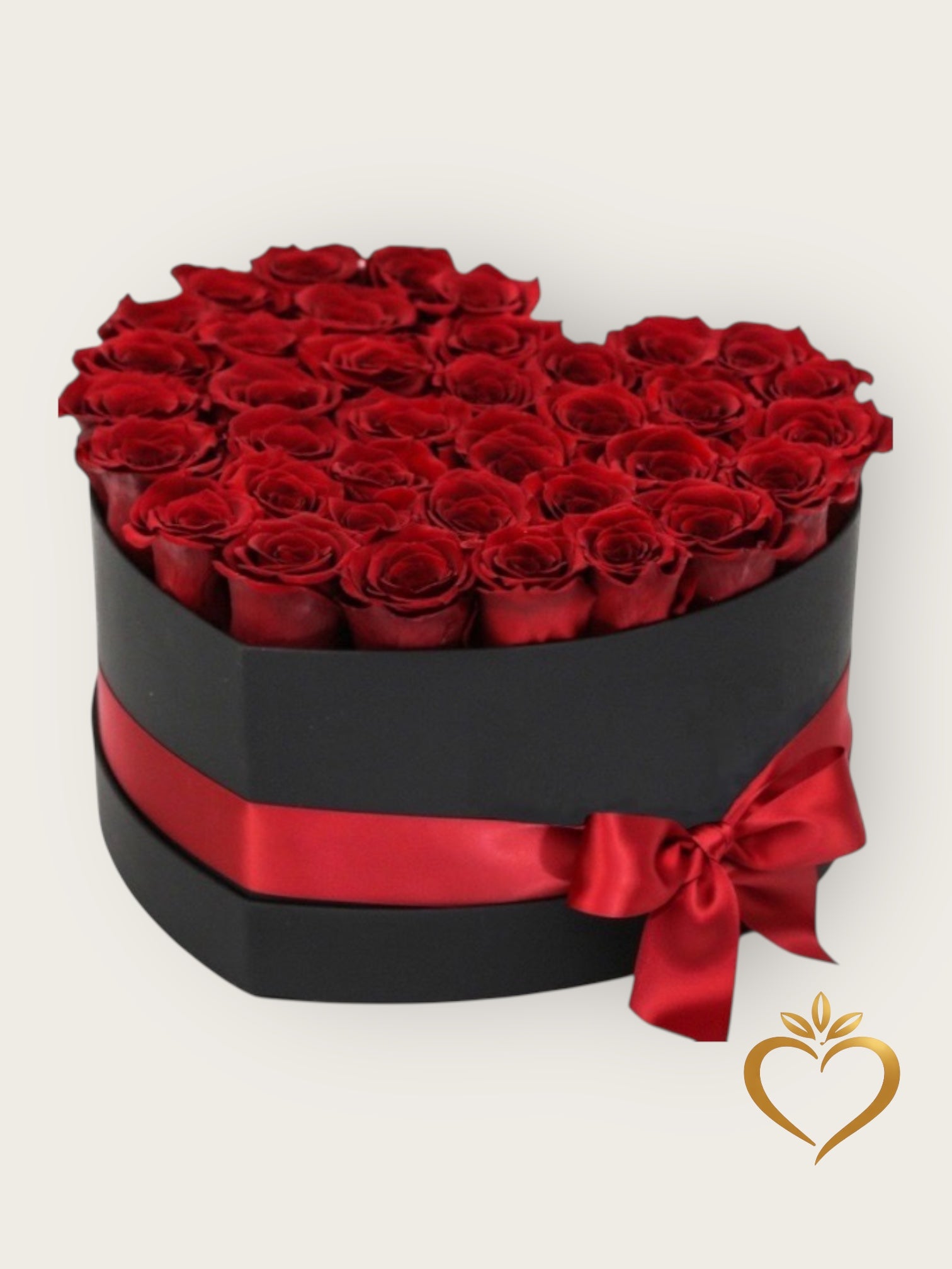 Heart Shaped Rose Box - 45-50 Red Roses Luxury Arrangement Same Day Delivery Nashville