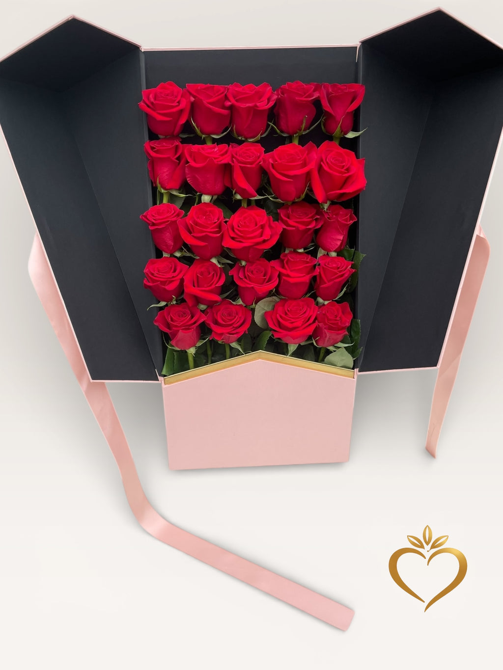 Luxury Red Rose Box Arrangement - Premium Roses in Keepsake Box Nashville