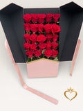 Luxury Red Rose Box Arrangement - Premium Roses in Keepsake Box Nashville