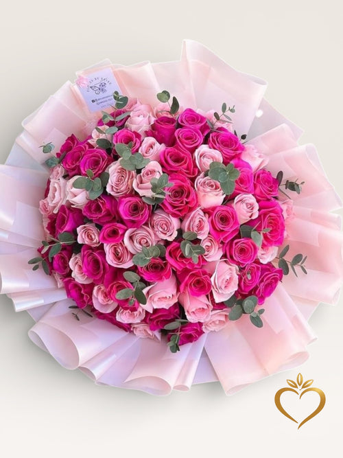 50 Pink Rose Bouquet - Premium Rose Flower Delivery Nashville TN