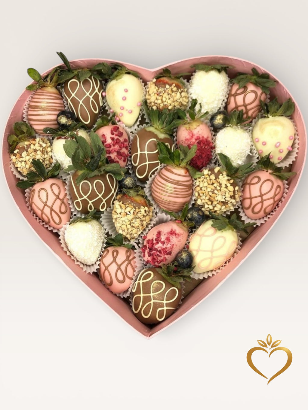 Chocolate Strawberries in Pink Box - Gourmet Gift Basket Nashville