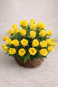 Yellow Roses Basket Arrangement – Luxury Spring Flowers | Nashville Delivery