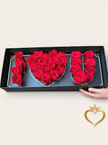 Luxury Red Roses Box "I Love U" - Premium Rose Arrangement Same Day Delivery Nashville