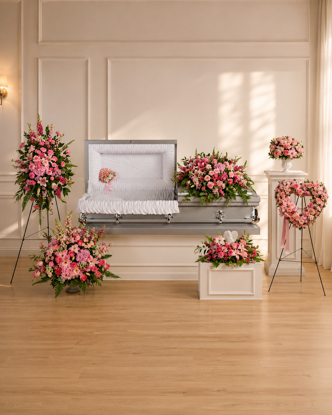 Beautiful Memories Collection - Pink Rose Funeral Collection
