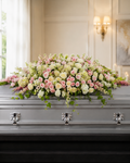 Blush Rose & Hydrangea Casket Spray