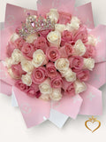 Flower - Pink Rose Bouquet - Premium Blush Roses Same Day Delivery Nashville | Luxury Gift