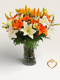 Flower - Orange Lily Bouquet - Bright Asiatic Lilies Same Day Delivery Nashville
