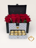 Red Roses with Ferrero Rocher Box - Premium Flower Chocolate Gift Nashville