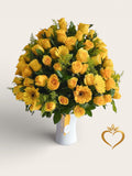 Yellow Rose and Gerbera Daisy Arrangement - Bright Flower Bouquet Same Day Nashville Delivery