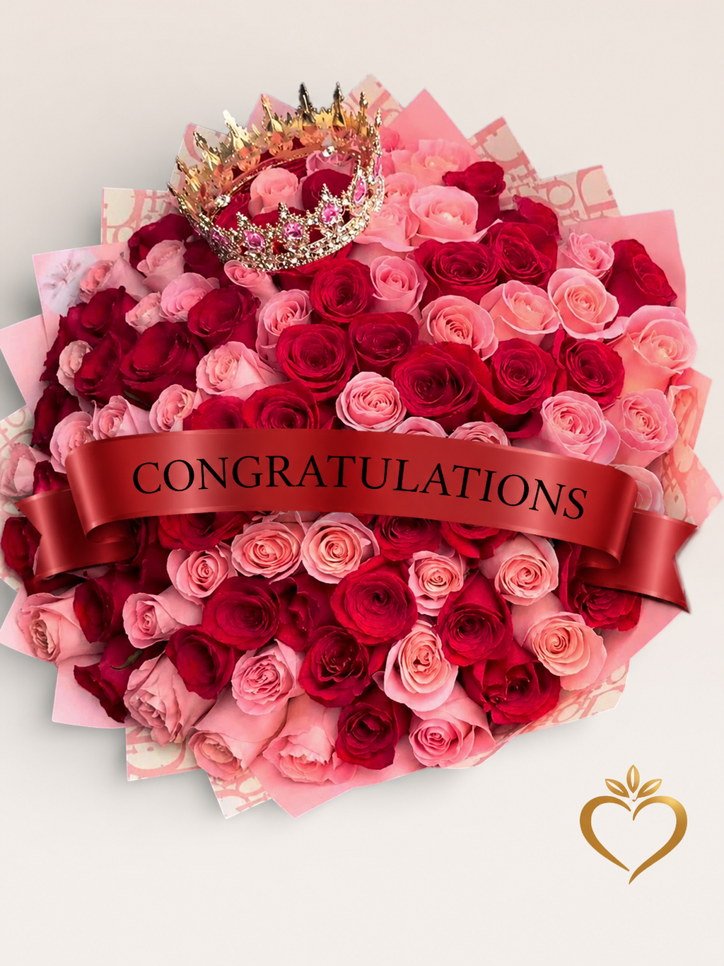 100 Premium Pink Rose Bouquet - Luxury Long Stem Roses Nashville Flower Delivery