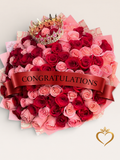 100 Premium Pink Rose Bouquet - Luxury Long Stem Roses Nashville Flower Delivery
