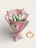 White Tulip Bouquet - Fresh Tulips Same Day Delivery Nashville | Wedding Birthday Flowers