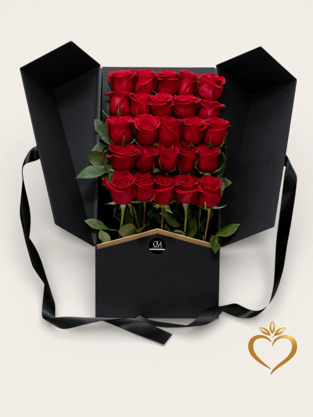 Luxury Red Rose Box Arrangement - Premium Roses in Keepsake Box Nashville