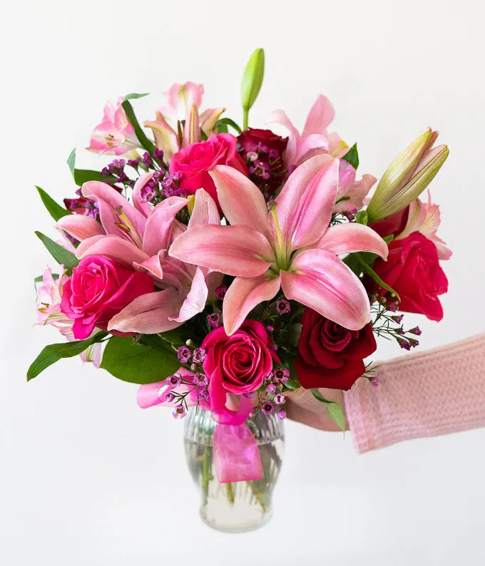 Rose & Lily Celebration - Flowers Mother’s Day - Delivery Same Day Nashville